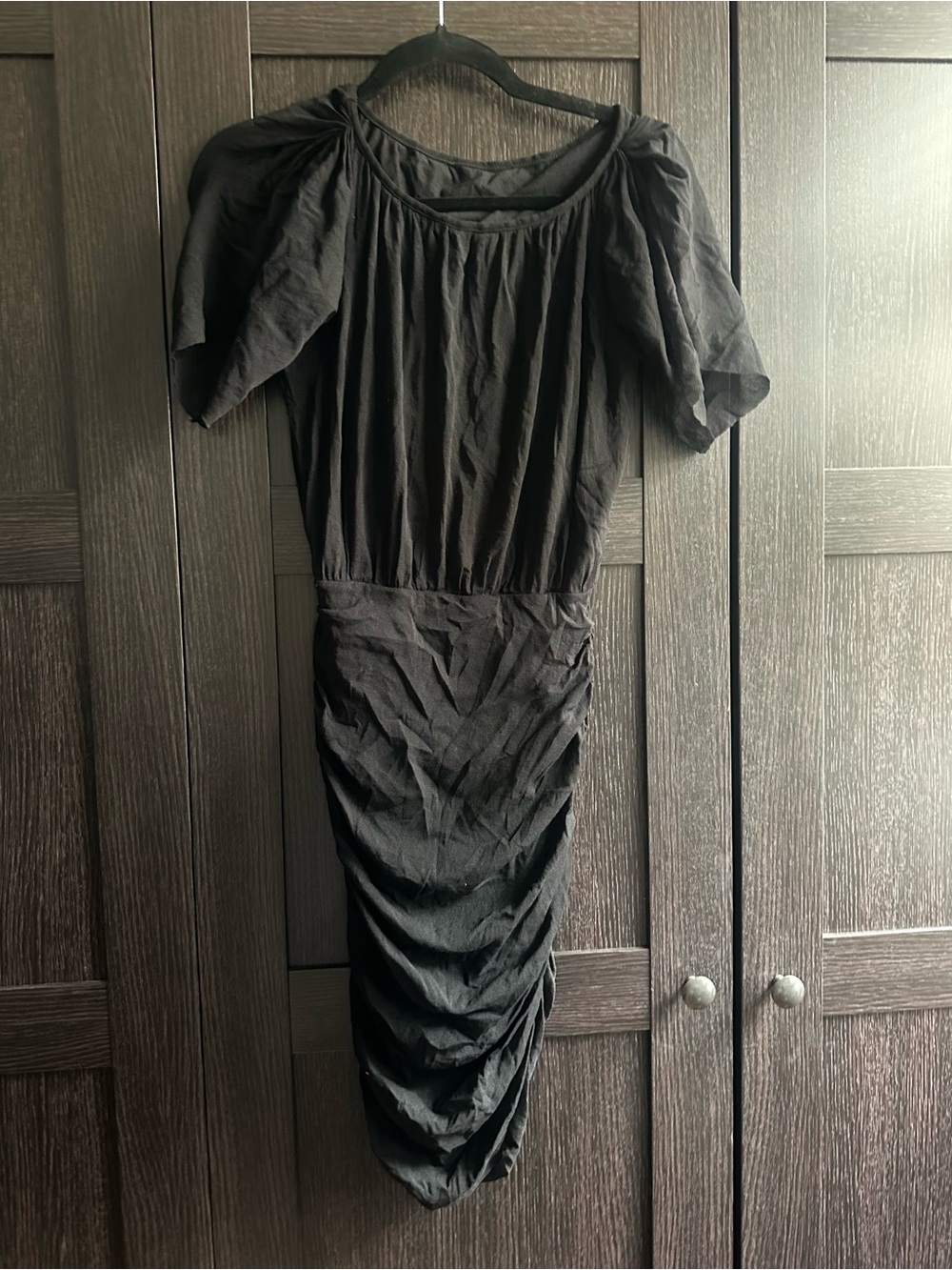 Black Ruched Dress